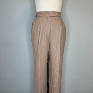 Harve Bernard Taupe Wool Cuff Trousers