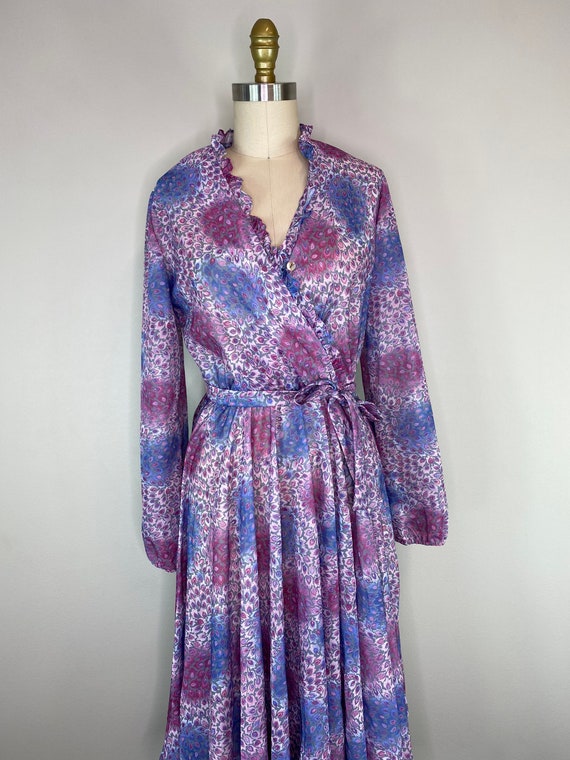 Vintage Secretary 70s Violet Dress - image 2