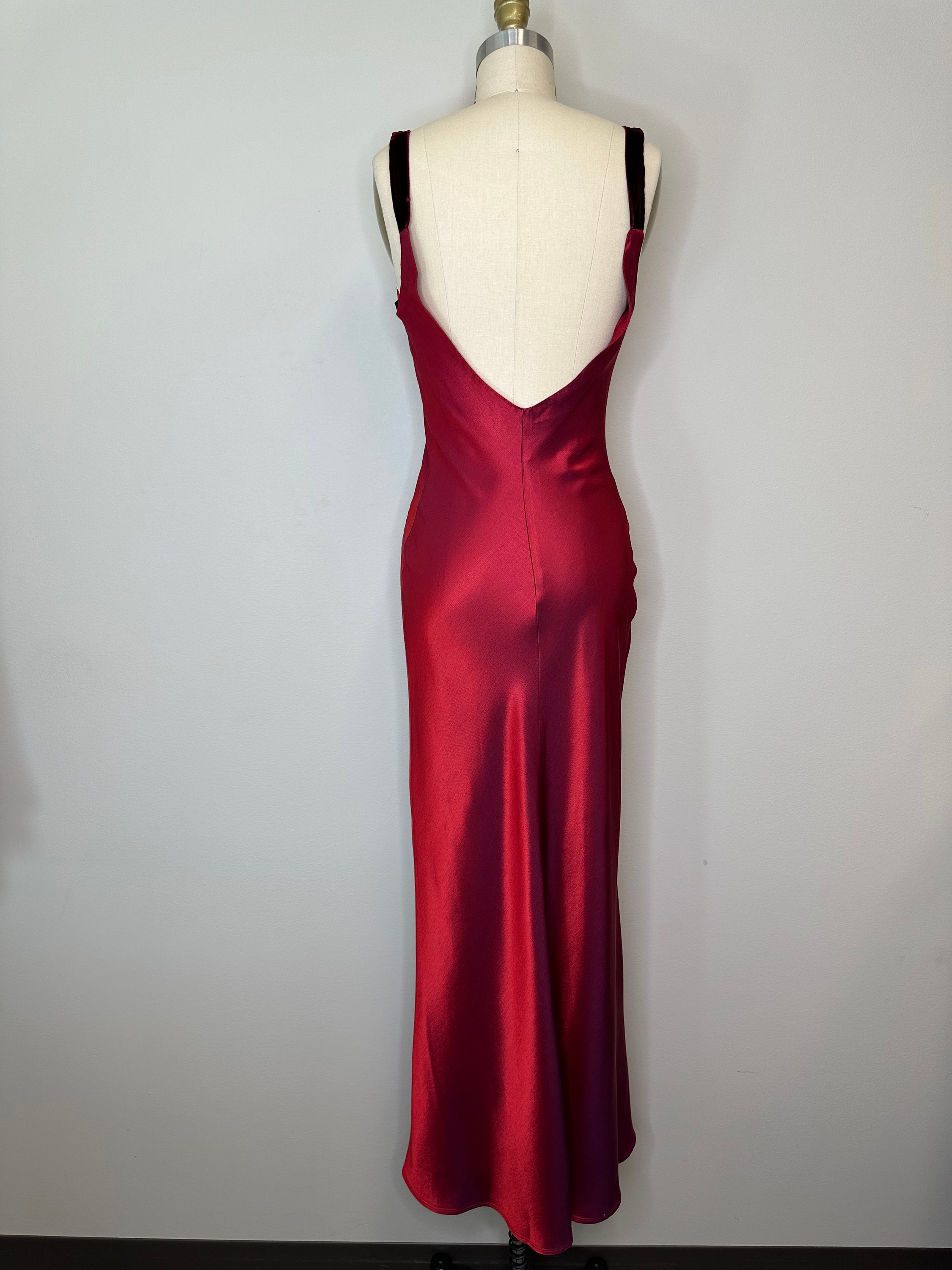 MANOA red cowl back evening dress