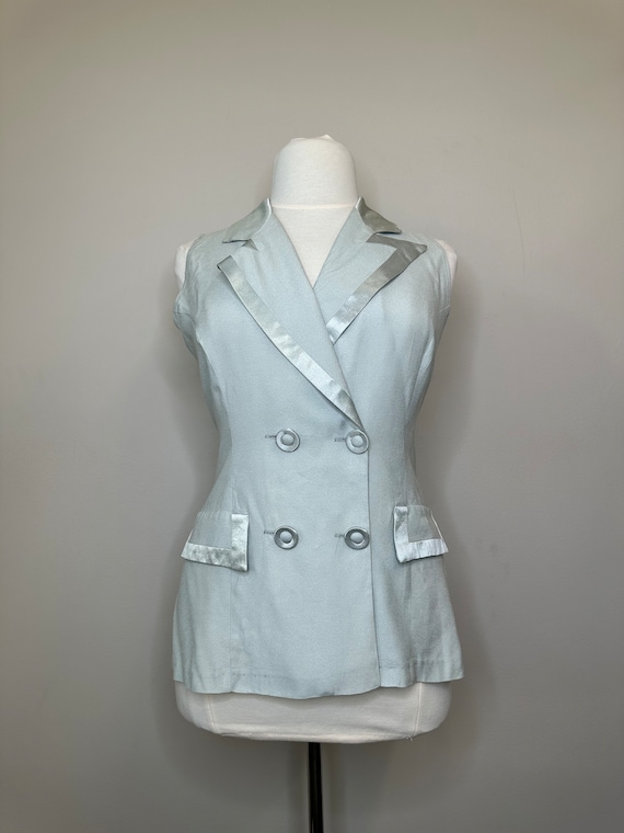 Vintage Mint Green Vest - image 3