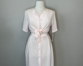 Vintage 80's Two Piece Light Pink Skirt Set
