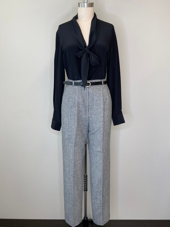 Black And White Pleated Trouser main image 0