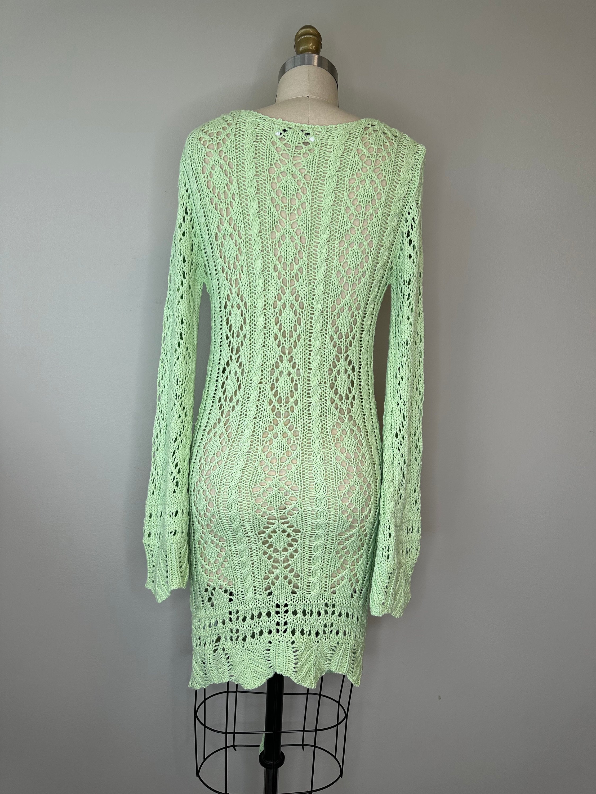mint green knit dress ASOS DESIGN knit ribbed crew neck maxi dress in mint green