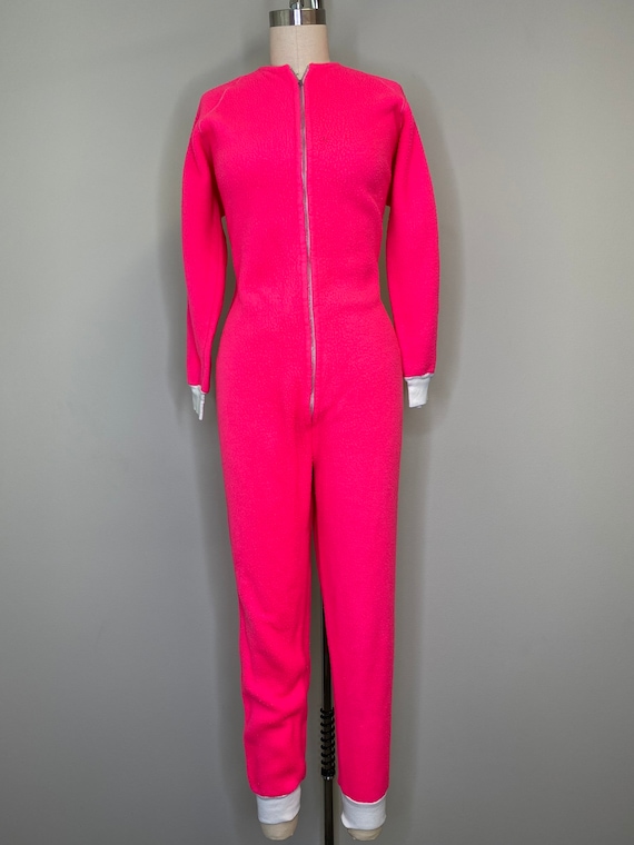 90s Hot Pink Onesie Pajamas