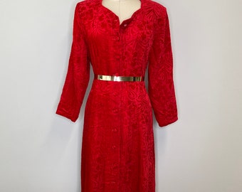 Red Velour Long Dress