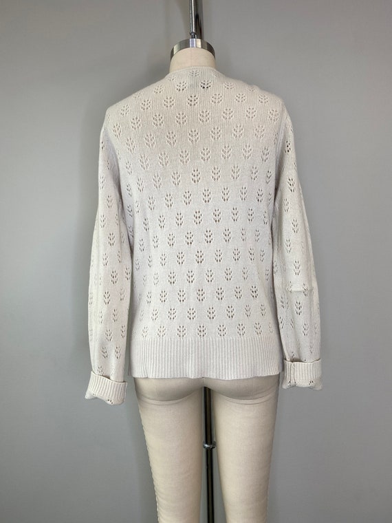 Cashmere Cream Cardigan With Pearl Buttons - Etsy