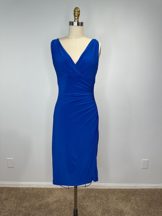 cornflower blue mini dress Cornflower Blue & Navy Crochet Cooper Mini Dress main image 1