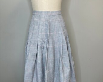 Falda plisada vintage rosa y gris
