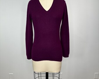 Charter Club Cashmere Maroon V-Neck Sweater