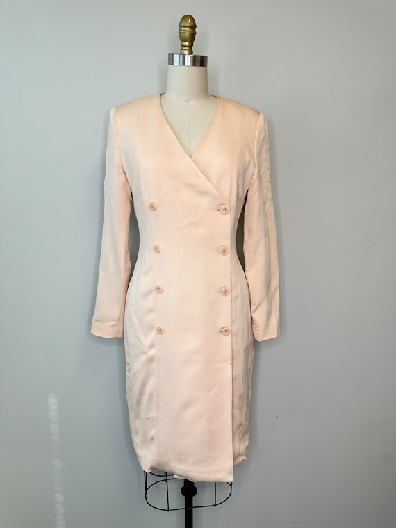 Ann Taylor Peachy Silk Double Breast Dress