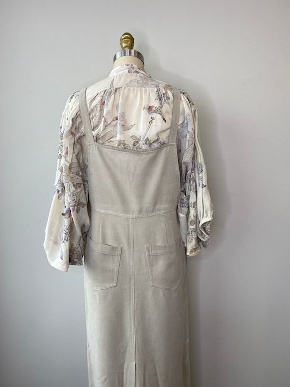 Vintage 90’s Tan Apron Dress - image 8