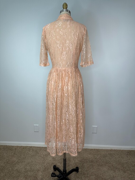 coral lace fit and flare dress Dressbarn Coral Lace Fit Flare Dress Size 8 Sleeveless Tie Waist Women
