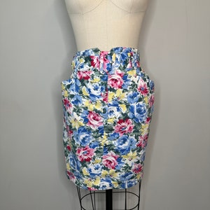 Botanical High Waist Skirt with Belt