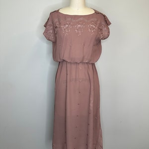 70er Schokoladen Vintage Kleid