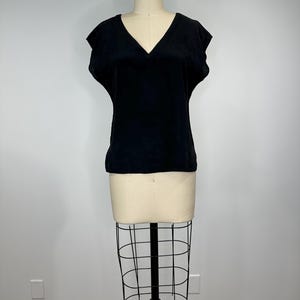 Vintage Silk Sleeveless V-neck Top
