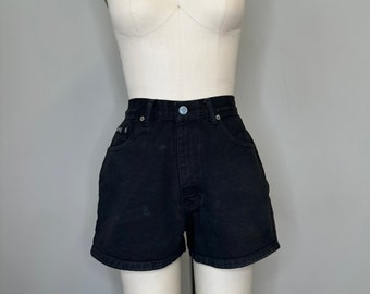 Calvin Klein Black Denim Shorts vintage