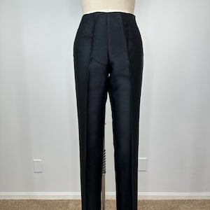 Calvin Klein Collection Schwarze Seidenhose