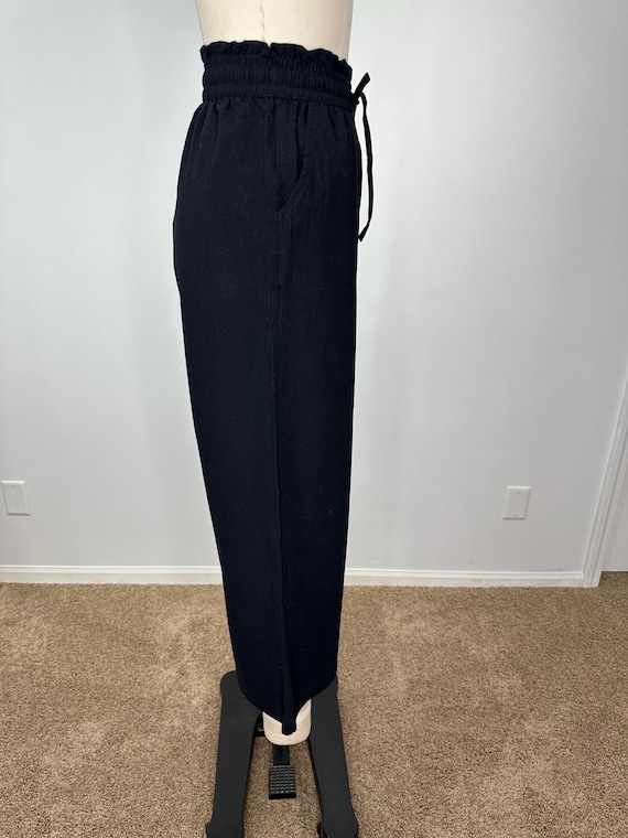 Black Linen Gaucho Pants - image 5