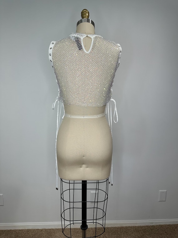 Akira Net Sequin Crop Top - image 4