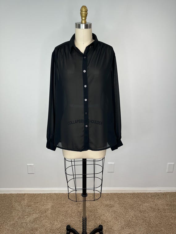 Lloyd Williams Black Sheer Blouse