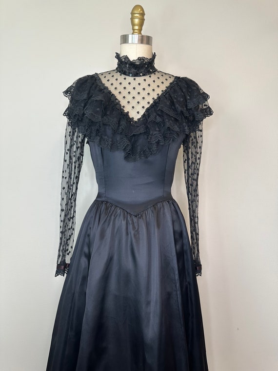 Black Goth Victorian Gunne Sax - image 4