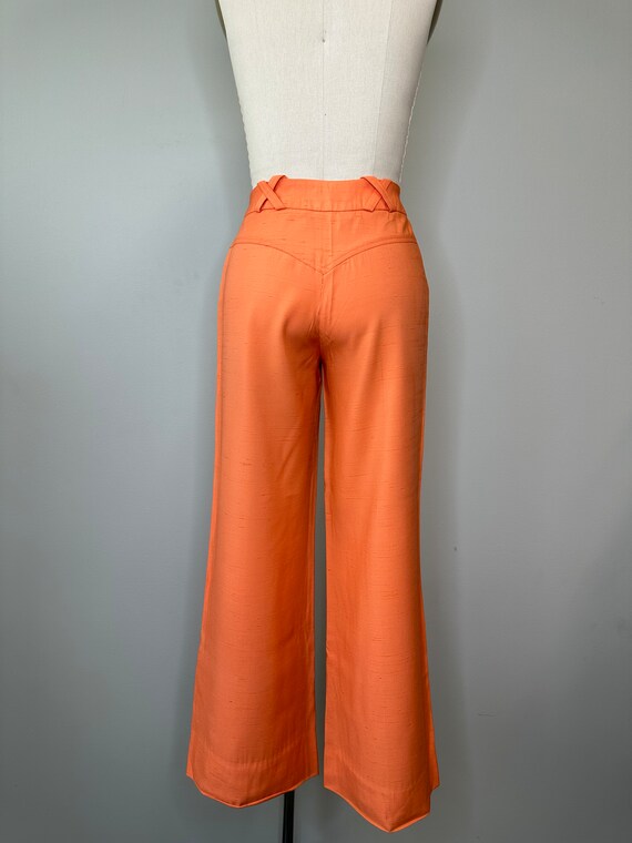 Orange Straight Leg Texture Trousers - image 7