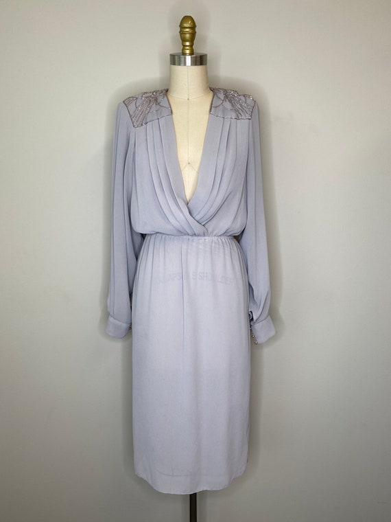 light grey pleated dress Miss Circle Women Zada Grey Pleated Breast Bubble Hem Mini Dress