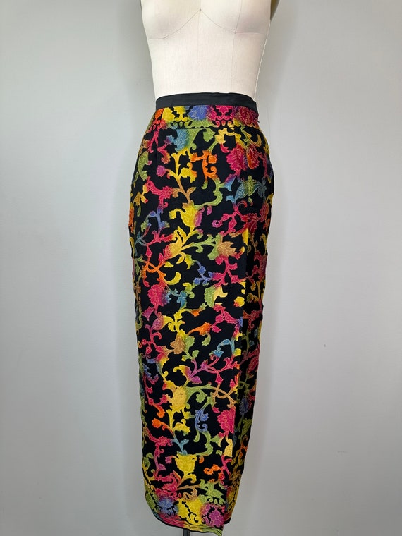 Vibrant Leaves Pencil Skirts