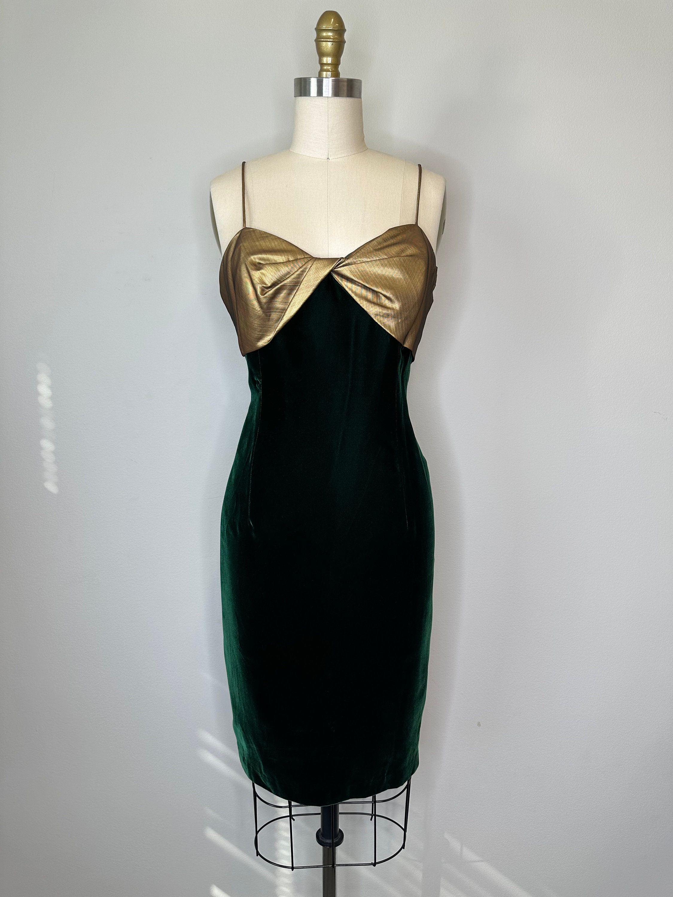 dress gold velvet green Goddiva Off The Shoulder Deep Plunge Velvet Maxi Dress