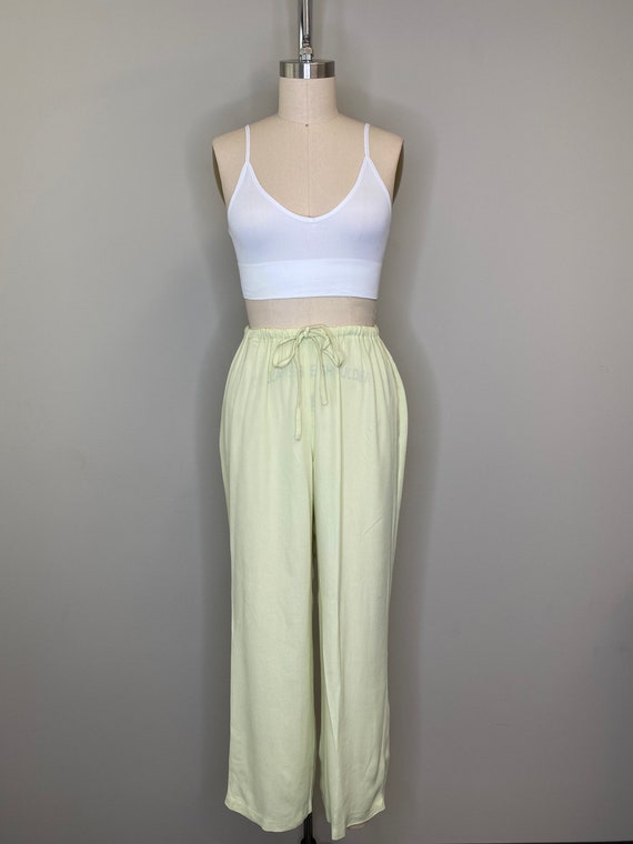 Lime Green Flowy Trousers Gem