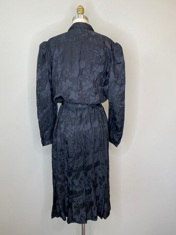 Black Silk Secretary Dress - image 6