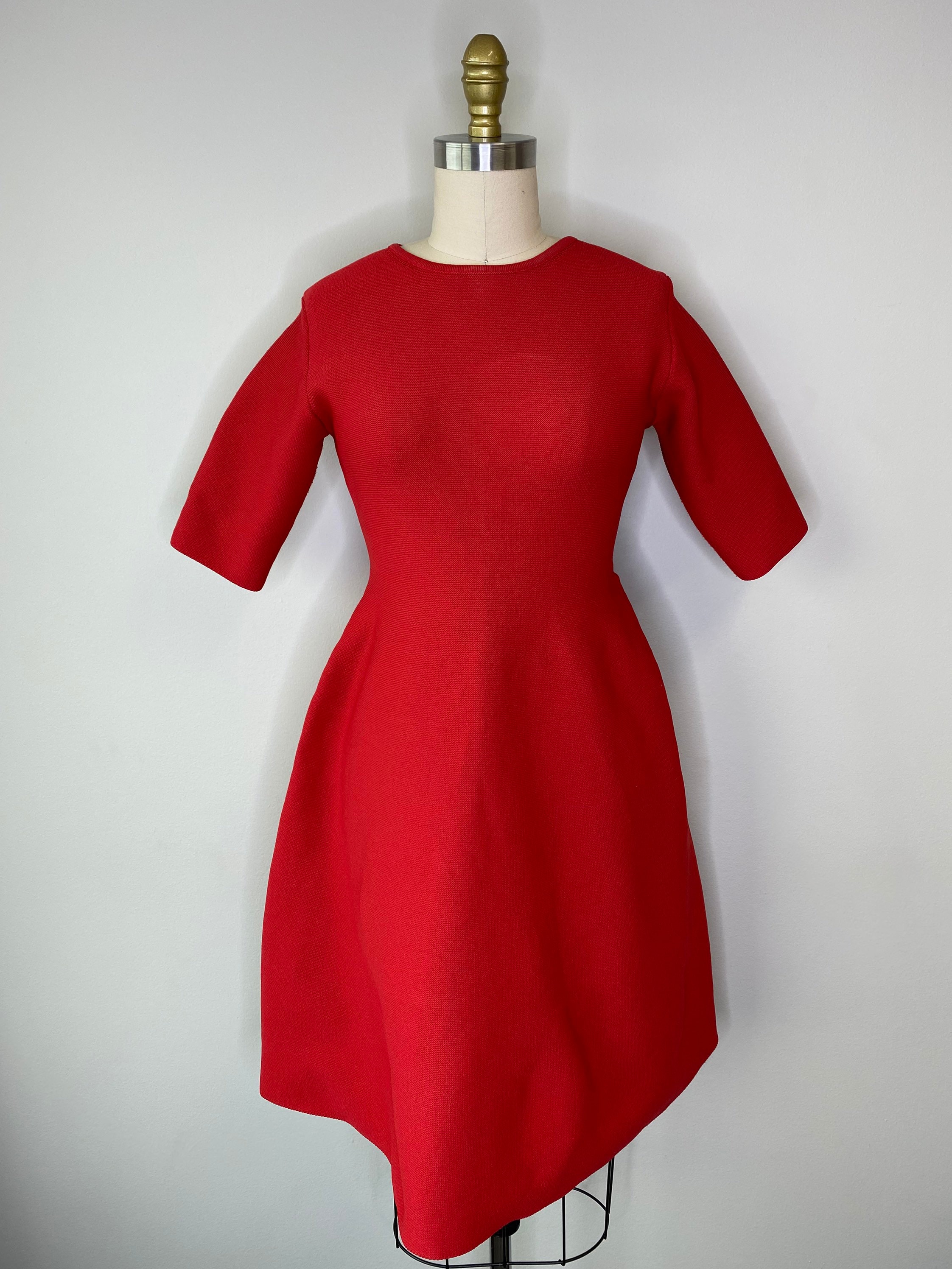 Red Fit Flare Dress - Etsy