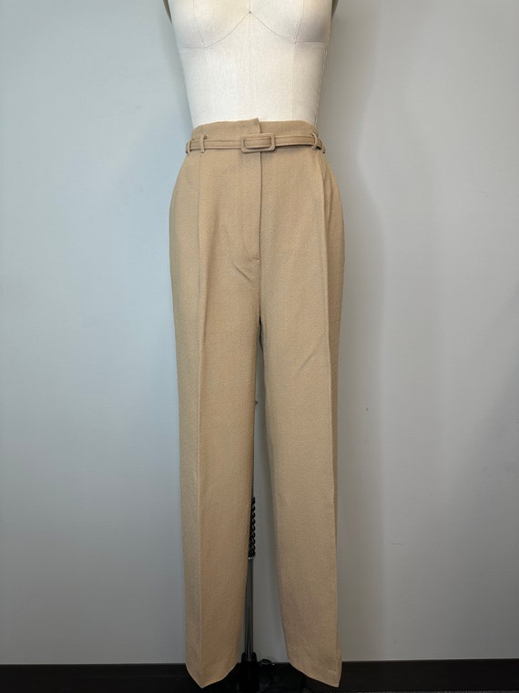 Talbots Camel Pleated Trousers