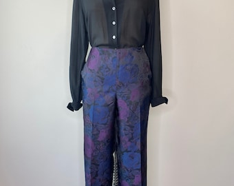 Talbot Beautiful Dark Floral Ankle Pants