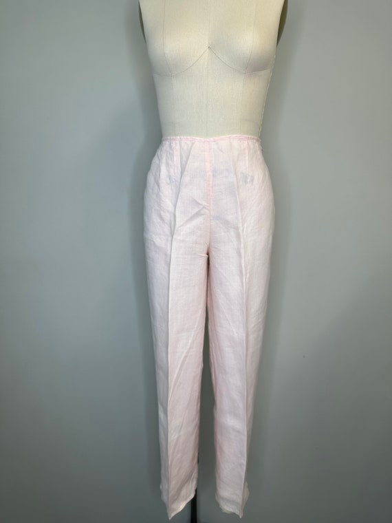 Light Pink Linen Trousers
