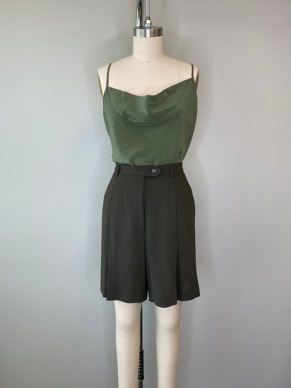 Sage Pleated Dress Shorts - image 1