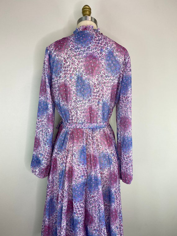 Vintage Secretary 70s Violet Dress - image 4