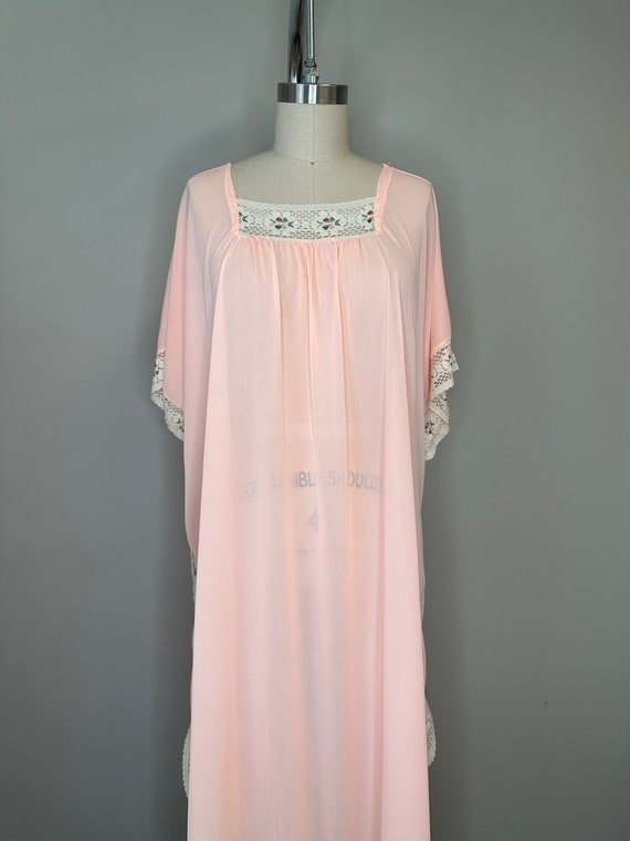 70’s Peachy Batwing Long Nightgown