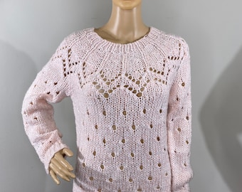 Vintage Light Pink Knit Sweater