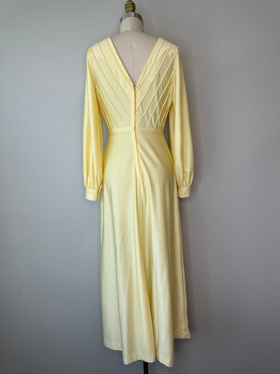 Vintage 70s Yellow Long Sleeve Dress - Etsy Israel