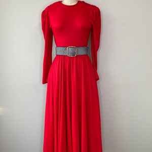 Vintage Red Sweater Midi Dress