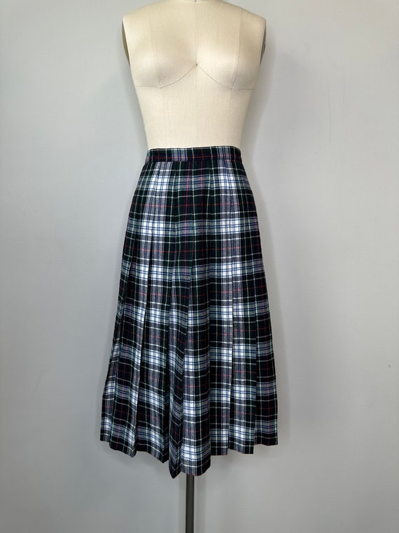 Vintage Green Tartan Skirt - image 6