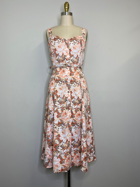 Floral Romantic Fit & Flare Belted Dress