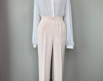 Vintage Dusty Pink Silk Trousers