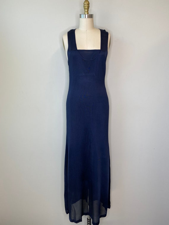 Buy Ralph Lauren Black Label Blue Slinky Evening Gown Floor Length Dress  Online in India