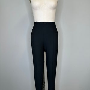 Vintage Ribbed Black Stirrup Pants