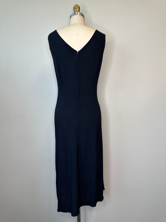 Black Crinkle Sleeveless Dress - image 7