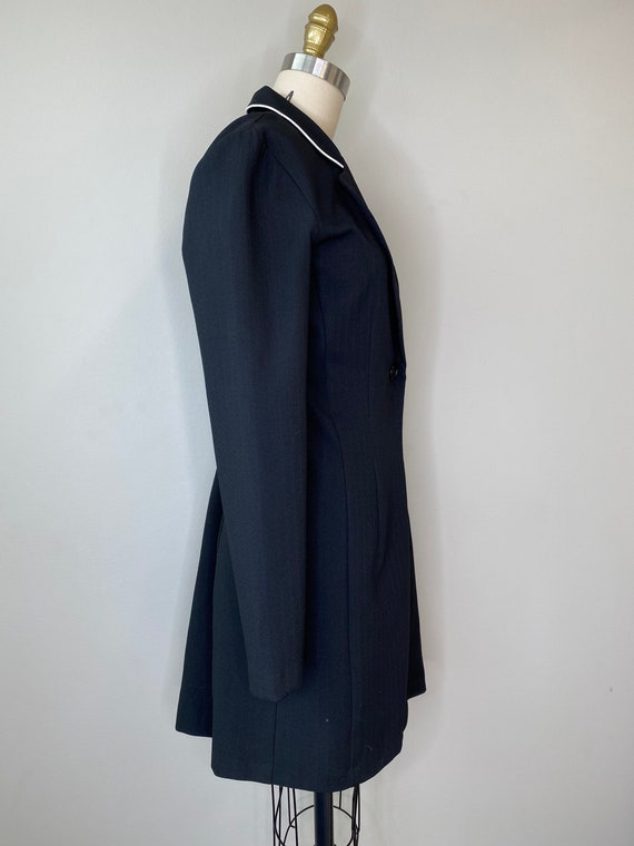 Vintage Blazer Dress with White Trim - image 5