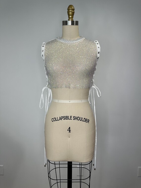 Akira Net Sequin Crop Top - image 2