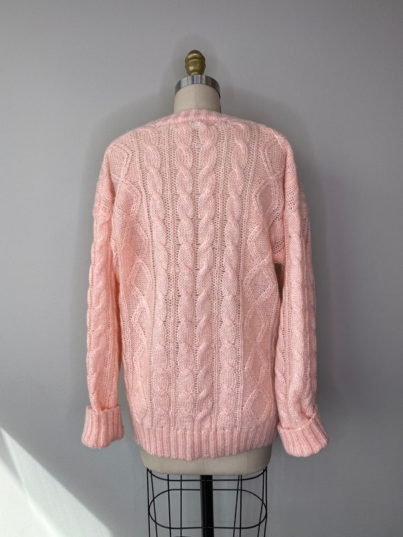 Vintage Peach Acrylic Knit Sweater - image 6